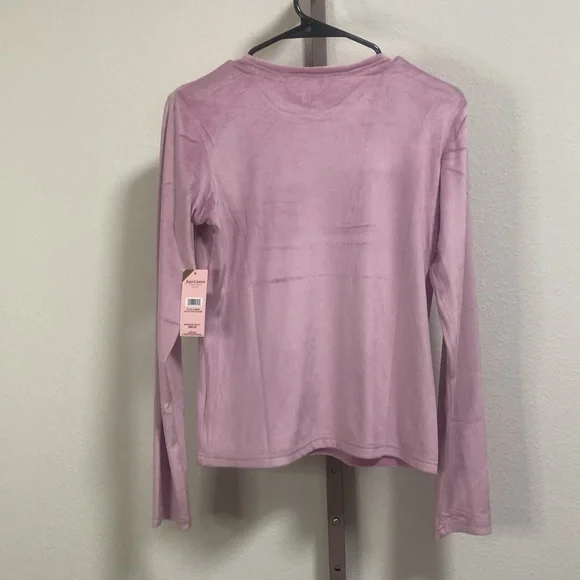 NWT Juicy Couture Velour Long Sleeve Top in Mauve Muse - Picture 6 of 6